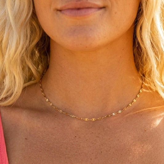 Shimmer Surf Choker Necklace