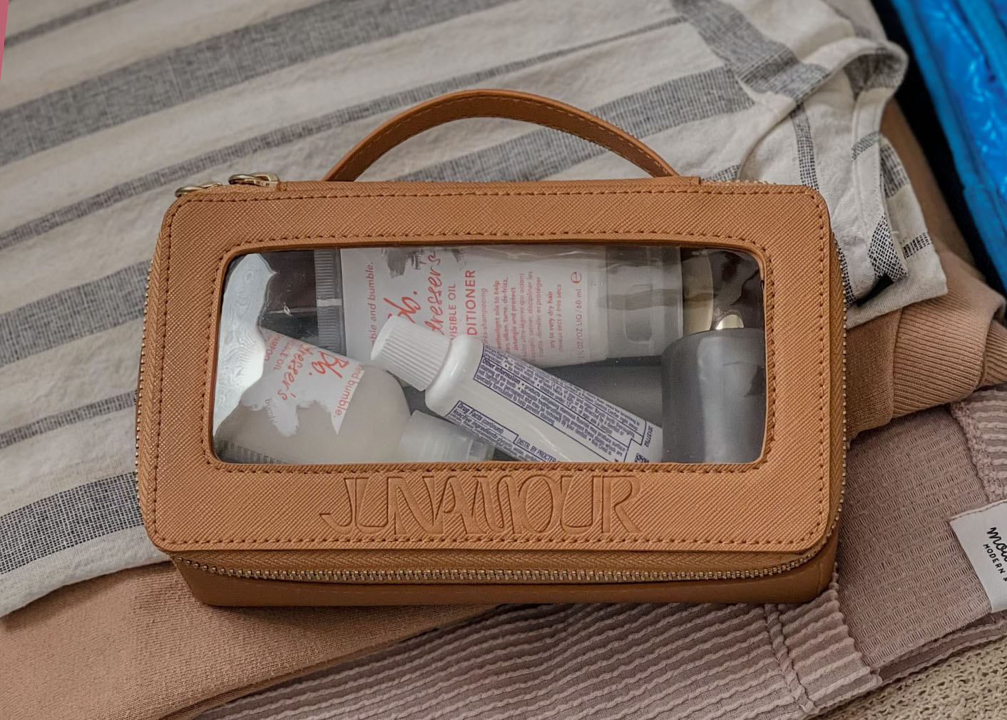 Junamour Travel Toiletry Bag in Suitcase