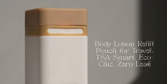 Body Lotion Refill Pouch for Travel: TSA-Smart, Eco-Chic, Zero-Leak