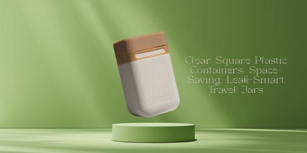 Clear Square Plastic Containers: Space-Saving, Leak-Smart Travel Jars