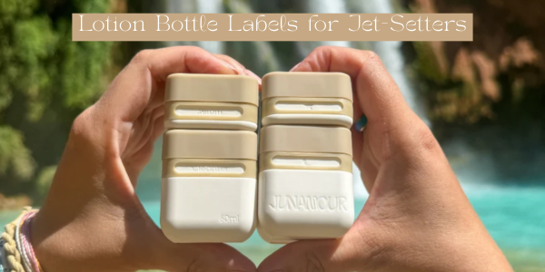 Lotion Bottle Labels for Jet-Setters