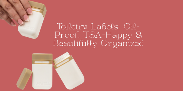 Toiletry Labels: Oil-Proof, TSA-Happy & Beautifully Organized
